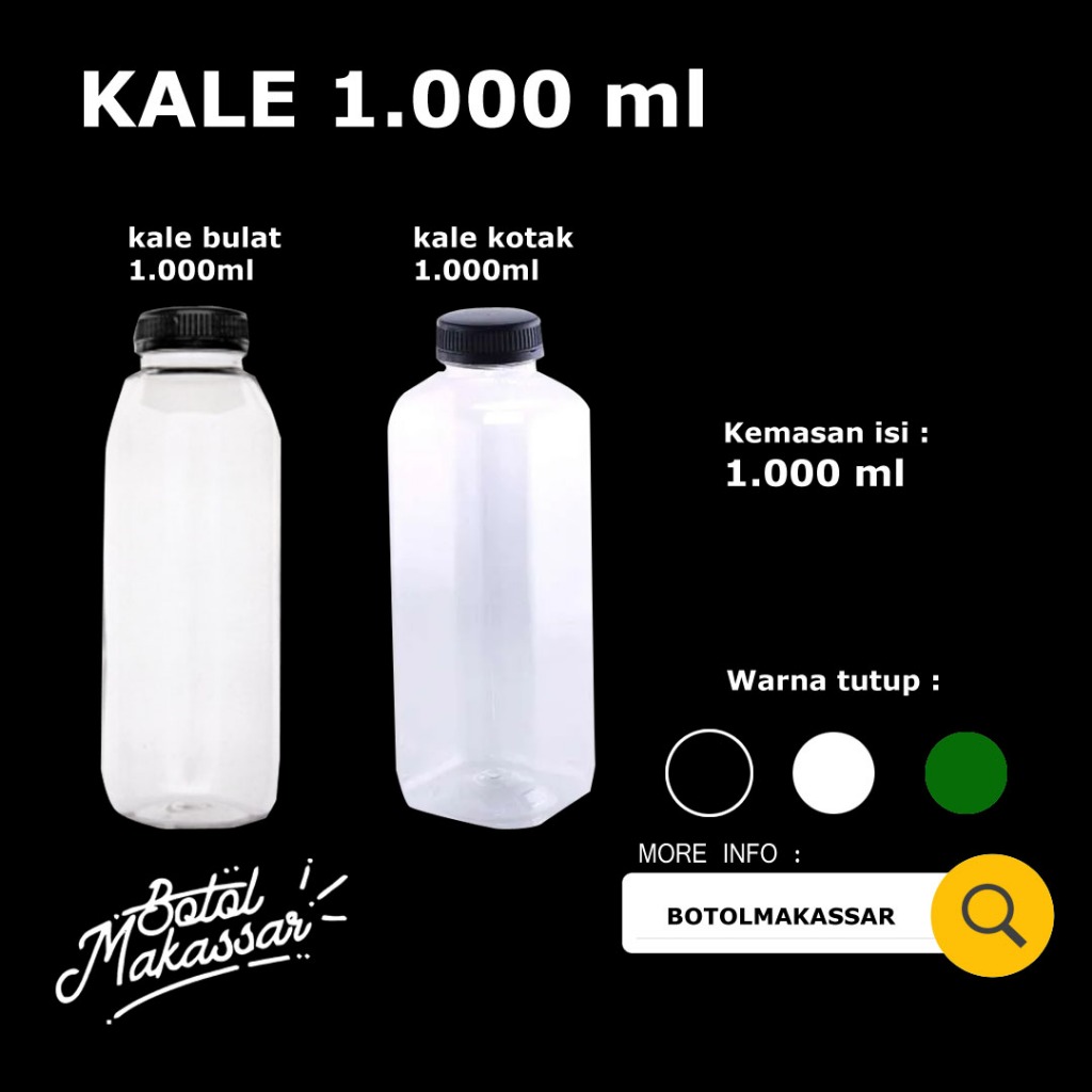 Jual Kick 1 Liter (Pack : 10 pcs) Jenis Kale Bentuk Botol Kotak ...