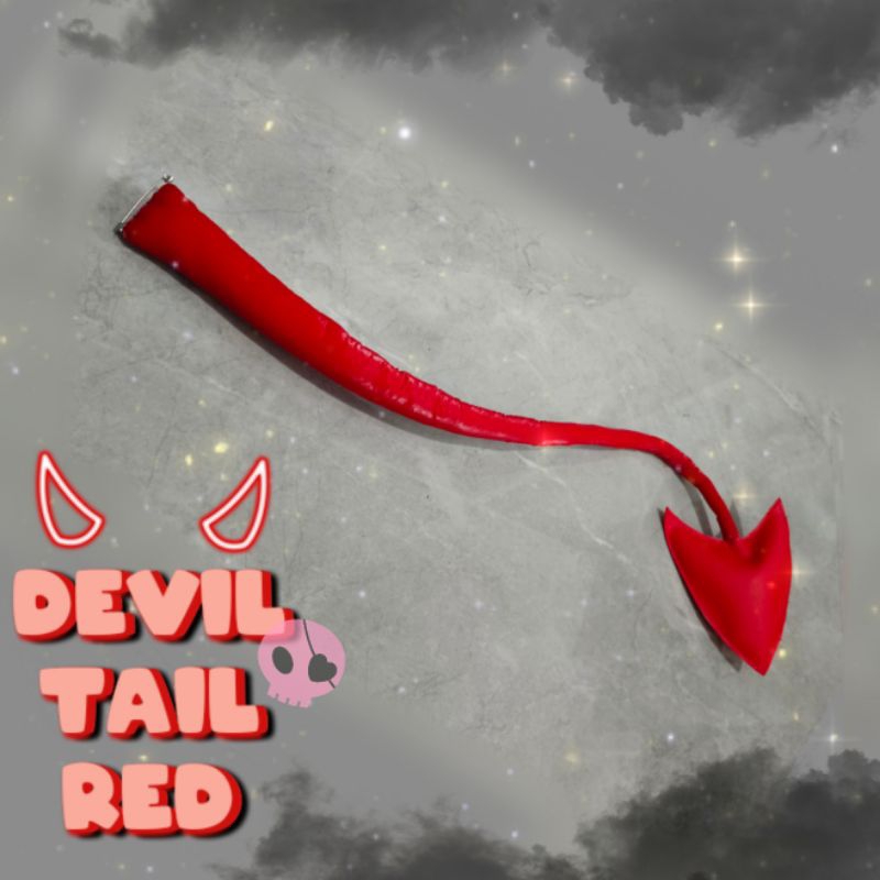 Jual devil tail halloween party costume gothic cosplay evil satan ...
