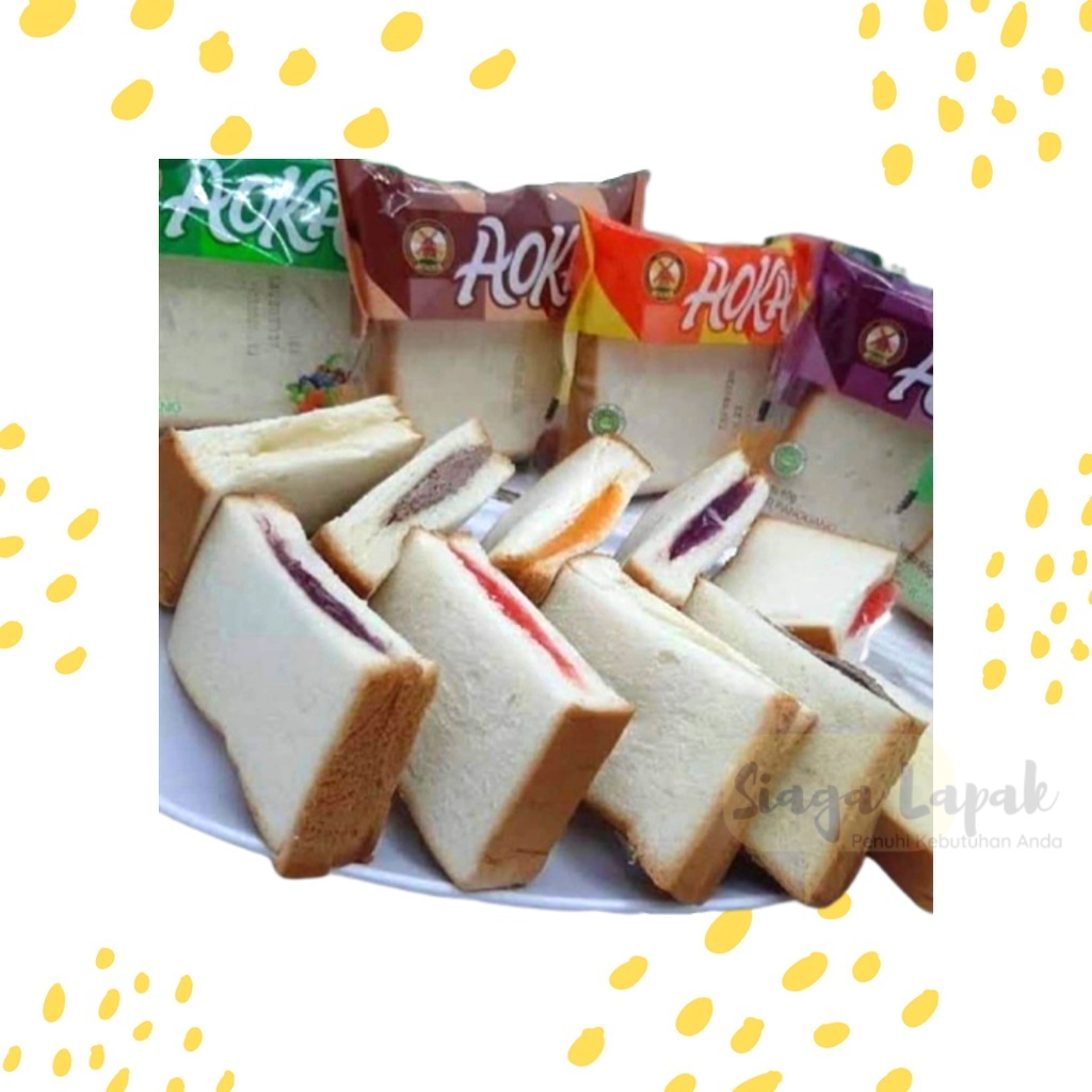 Jual SSG49 AOKA ROTI PANGGANG RAS AOKA ROTI KEJU NANAS VANILLA COKLAT ...