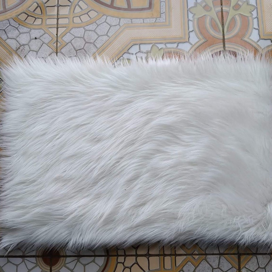 Jual 77 alas bulu russian fur putih ukuran 3 x 4 cm shopee indonesia