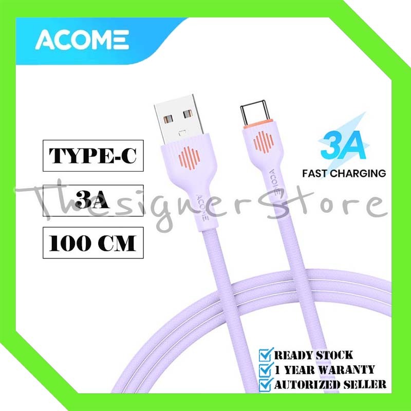 Jual Acome Asc S Kabel Data Type C Cable Qc M Aic Fast Charging Garansi Resmi Thn