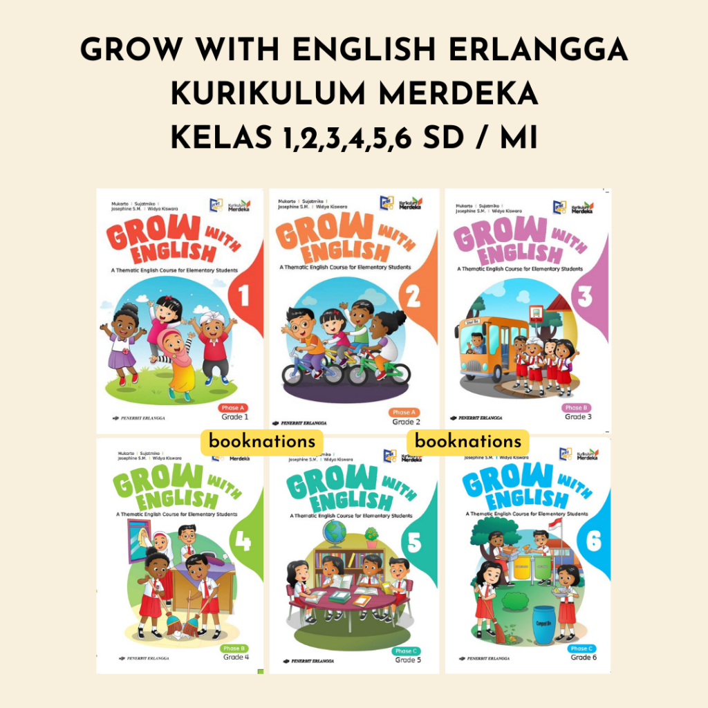 Jual Buku GROW WITH ENGLISH Kelas 1 2 3 4 5 6 SD / MI ERLANGGA ...