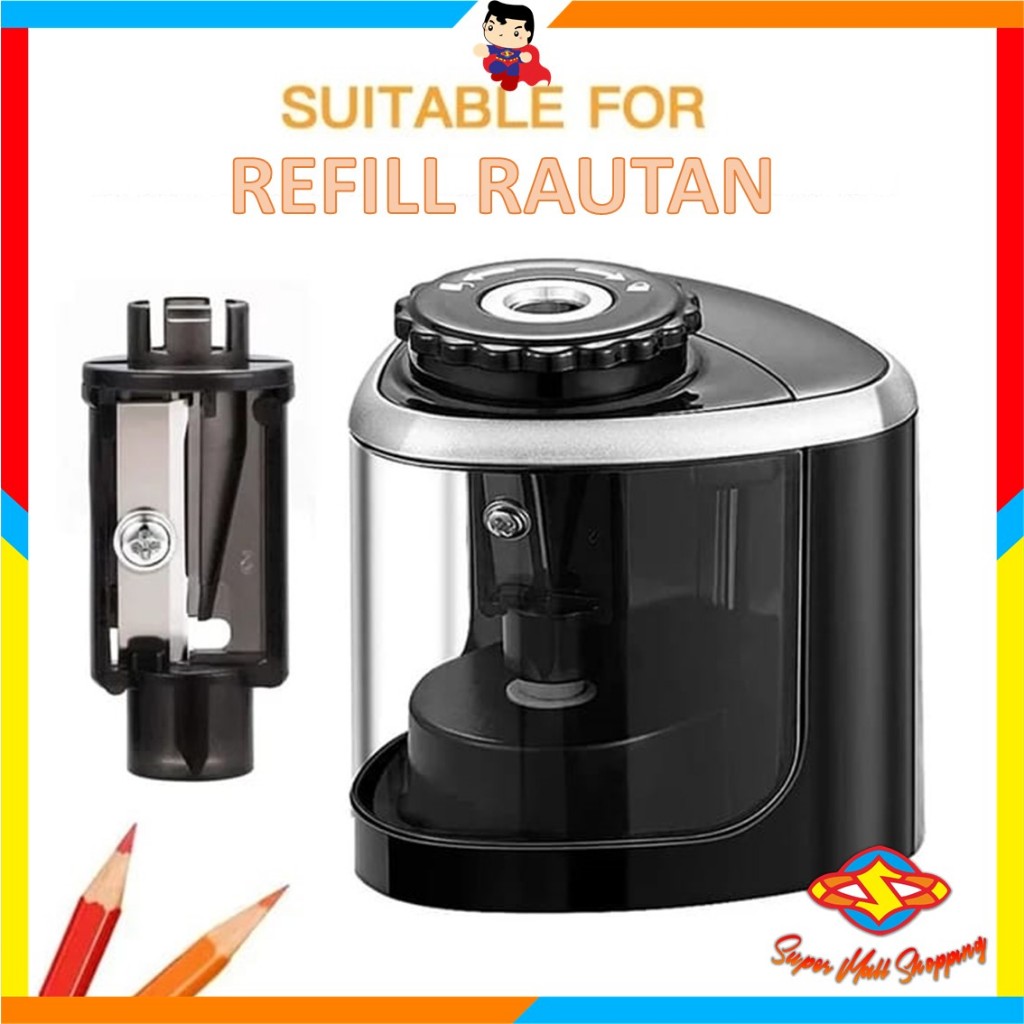 Jual SMS Refill Rautan Pensil Otomatis Manual Listrik Baterai Rautan ...