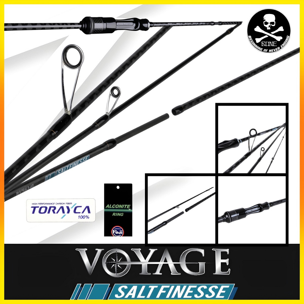 Jual BONE Joran Pancing Spinning Voyage Saltfinesse Travel Rod 100
