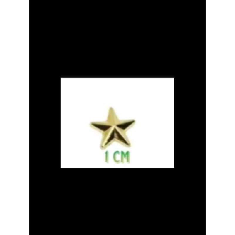 Jual Pin Bintang Tebal / Pin Bintang Logam Gold 1cm, 1,2cm, 1,5cm, 2cm ...