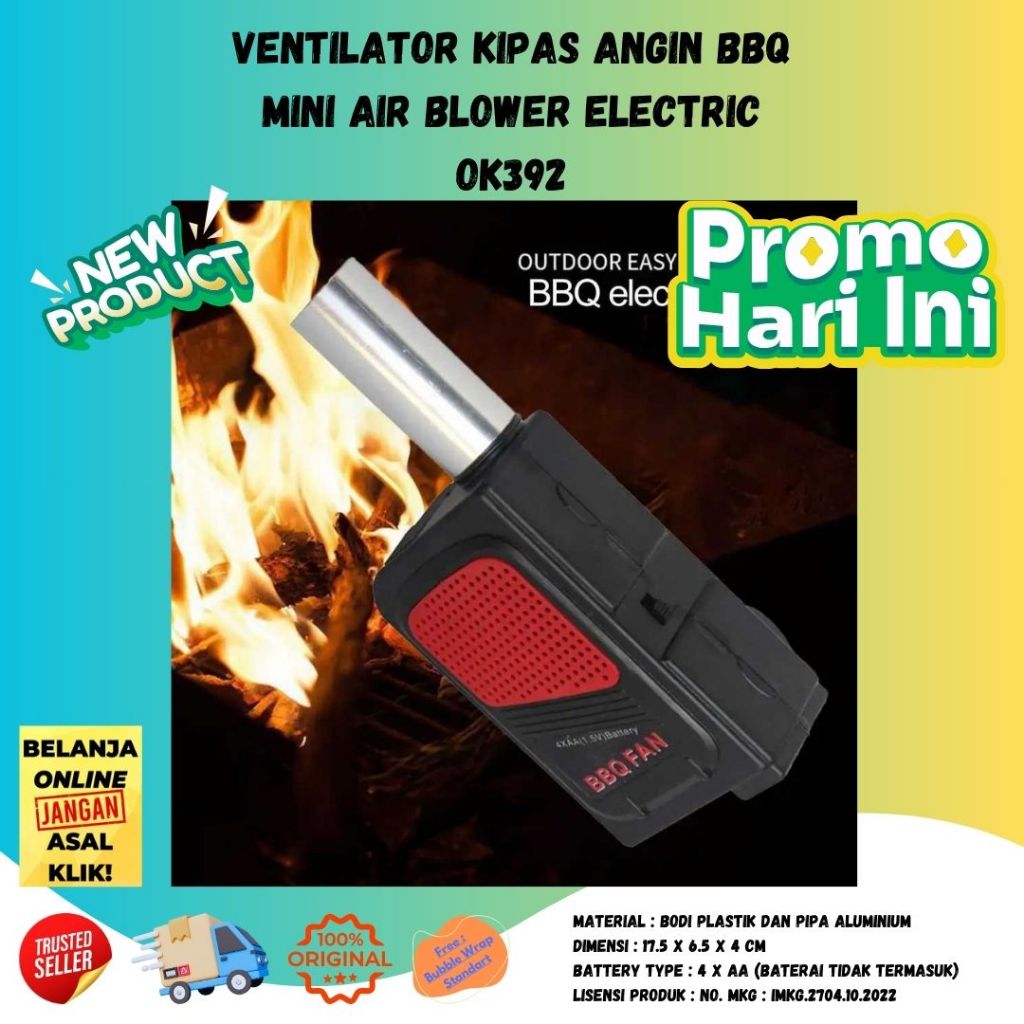 Ventilatore Elettrico Per BBQ Da Campeggio - Portatile, Ad Aria Forzata | Per Accensione Carbone