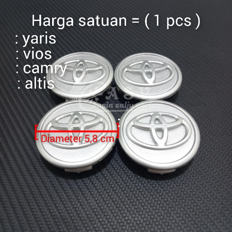 Jual dop roda tutup velg mobil toyota yaris vios camry altis diameter 5 ...