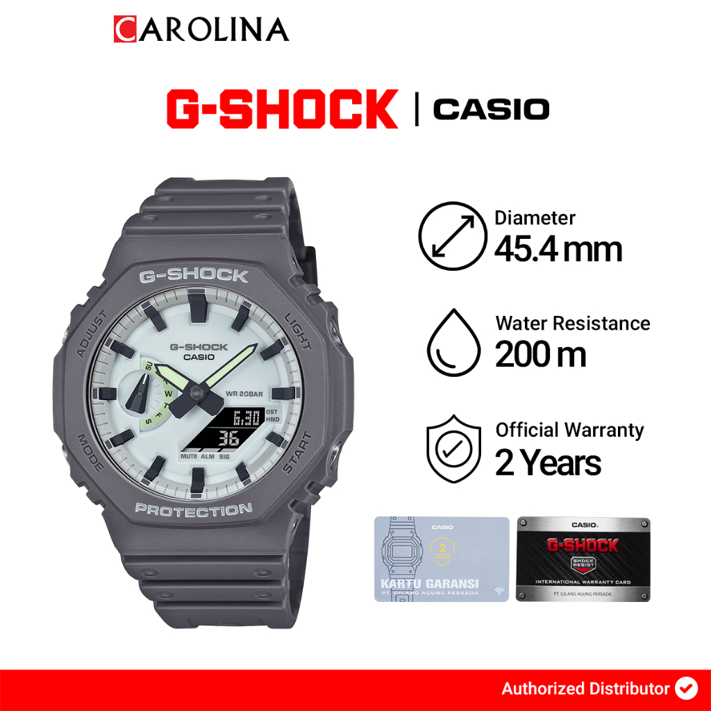 Casio G Shock 2100 Grey Jam Tangan Pria Casio G-Shock GA