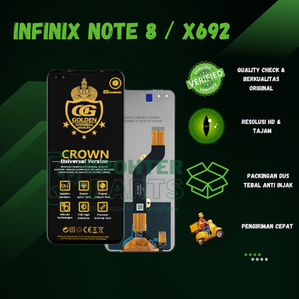 Jual LCD INFINIX NOTE 8 / X692 TOUCHSCREEN FULLSET COMPLETE ORIGINAL ...