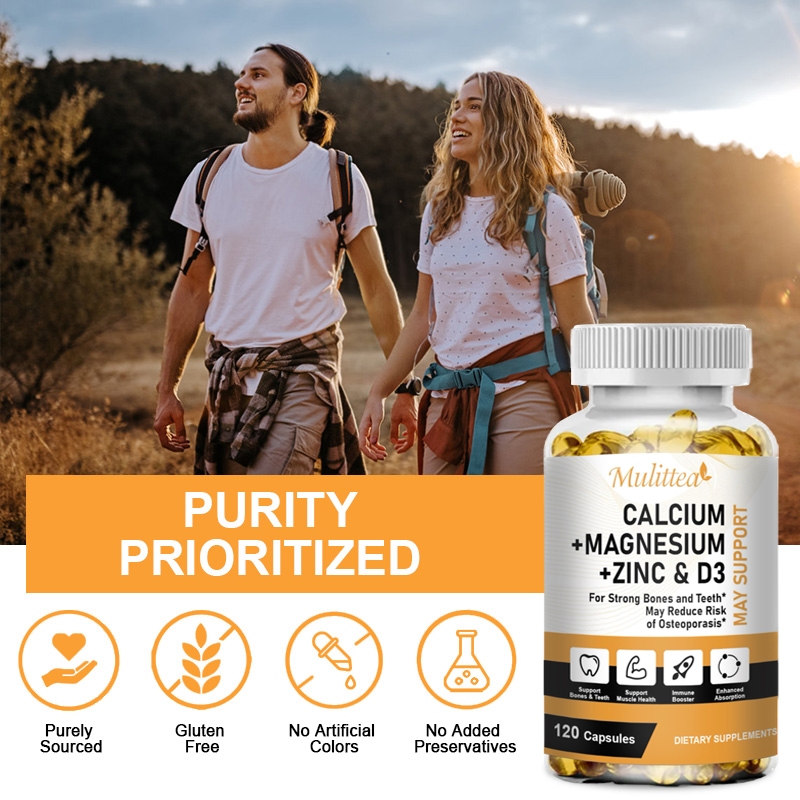 Jual Calcium Magnesium Zinc Capsules with Vitamind3 for Strong Bones ...