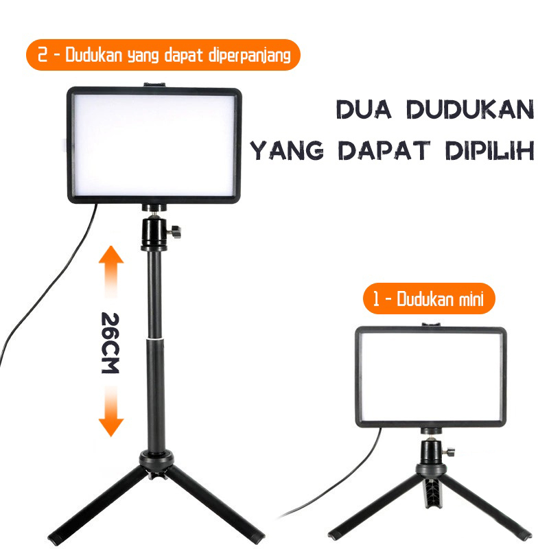 Jual Lampu LED Foto Video Live Vlogging Fill Light Tripod Ring Light ...