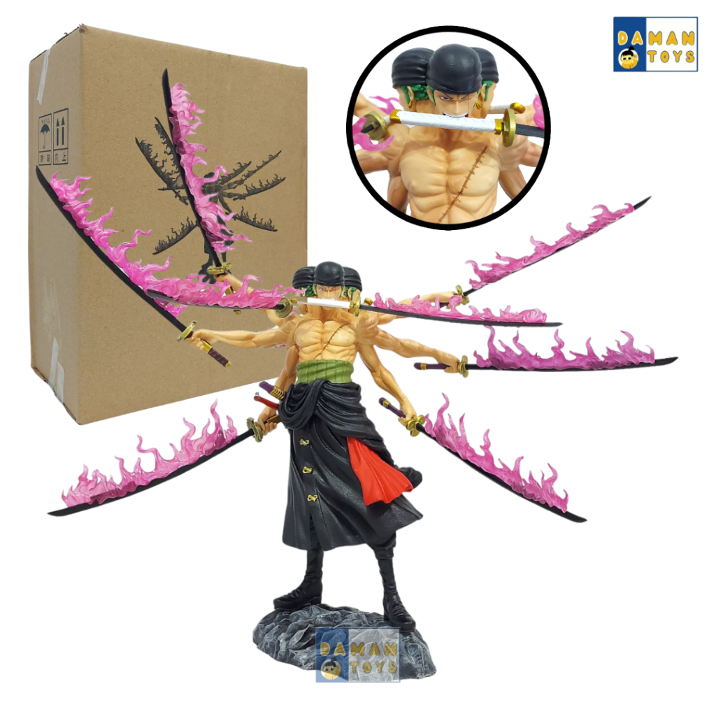 Jual Roronoa Zoro One Piece Action Figure Kyutoryu Santoryu Zoro ...