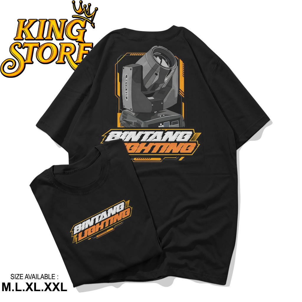 Jual Kaos Bintang Lighting Baju Operator Sound System Audio Keren Kekinian Unisex Bisa Cod