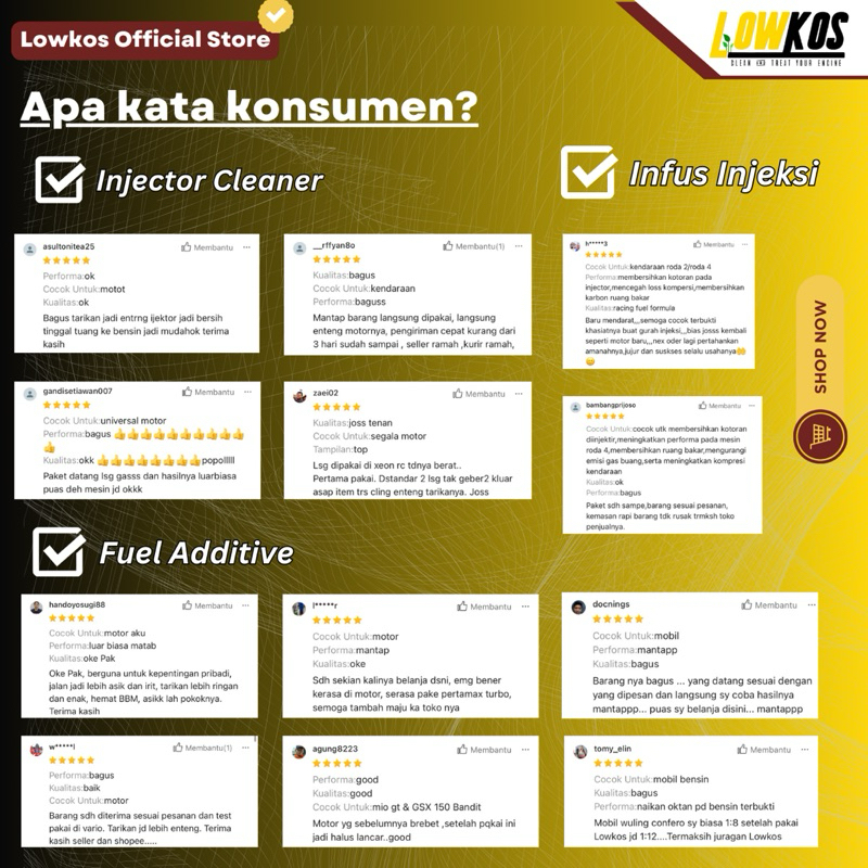 Jual Pembersih Injeksi Mobil Injector Cleaner Lowkos 275 ML | Shopee ...