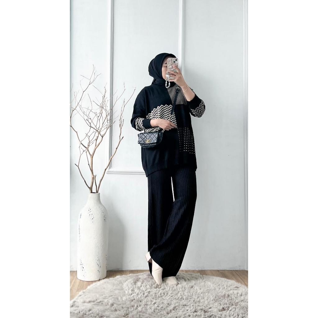 Jual One Set Wanita Jumbo Knit Sunny | Shopee Indonesia