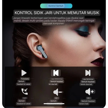 TWS Headset Bluetooth M19 LED Display Hifi Sound Stereo Wireless Eaphone Earbud V5.3
