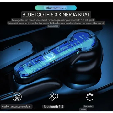 TWS Headset Bluetooth M19 LED Display Hifi Sound Stereo Wireless Eaphone Earbud V5.3