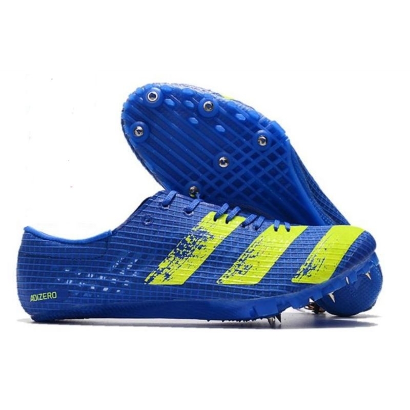 Jual Sepatu LARI SPRINT SPIKE ADIZERO FINESSE BLUE YELLOW | Shopee ...