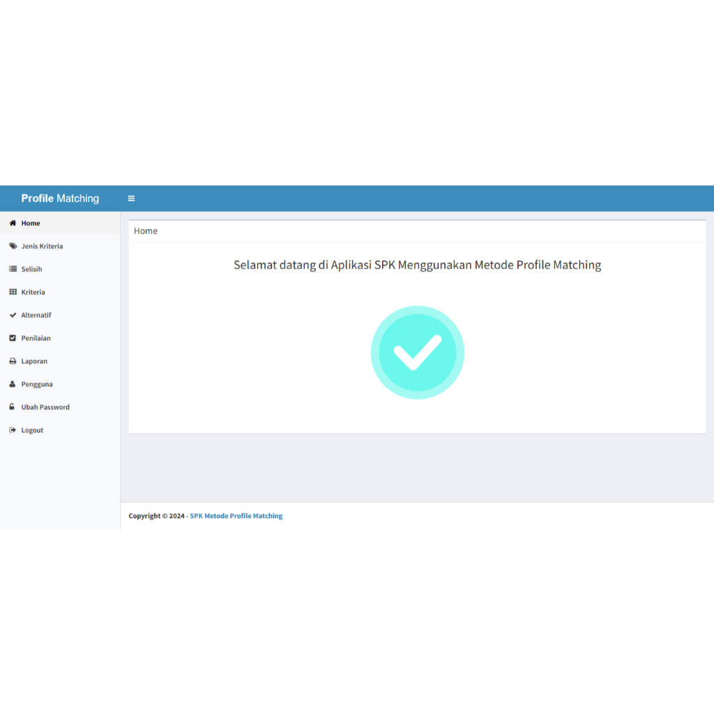 Jual Aplikasi SPK Metode Profile Matching Berbasis Web Dengan ...