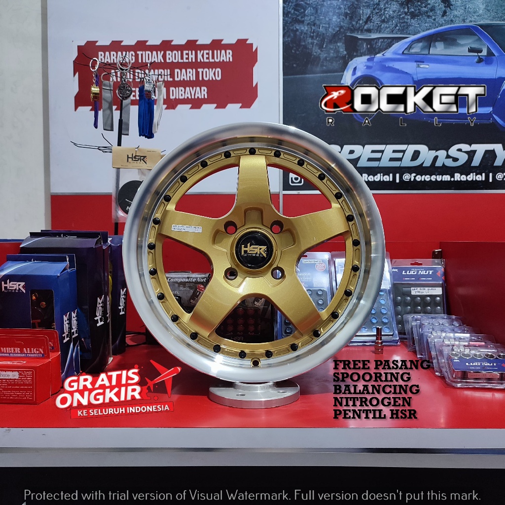 Jual Velg palang 5 hsr bob ring 16 lubang 4x114,3 buat mobil Maestro