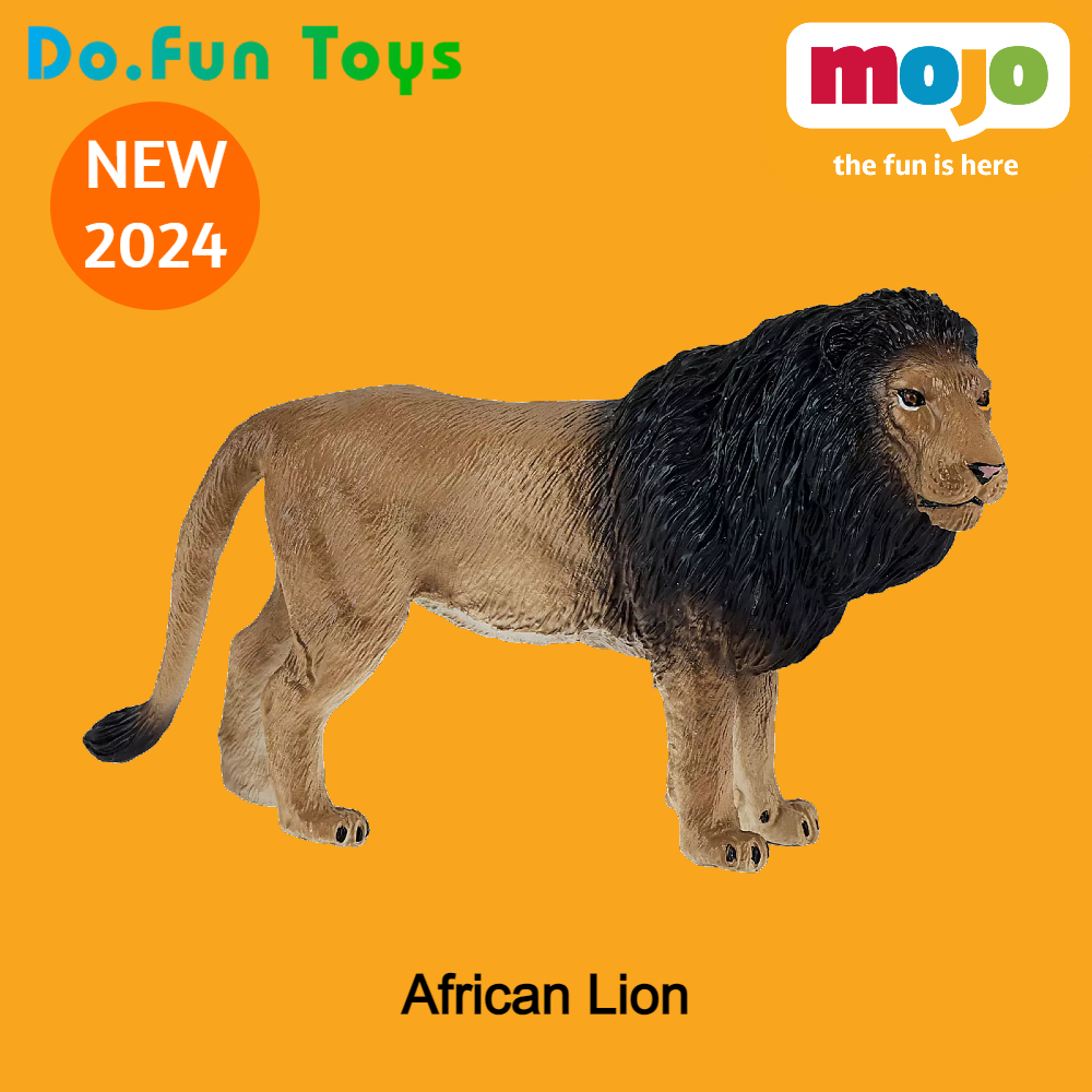 Jual New 2024 Mojo Fun Animal Figurine African Lion Mainan Miniatur