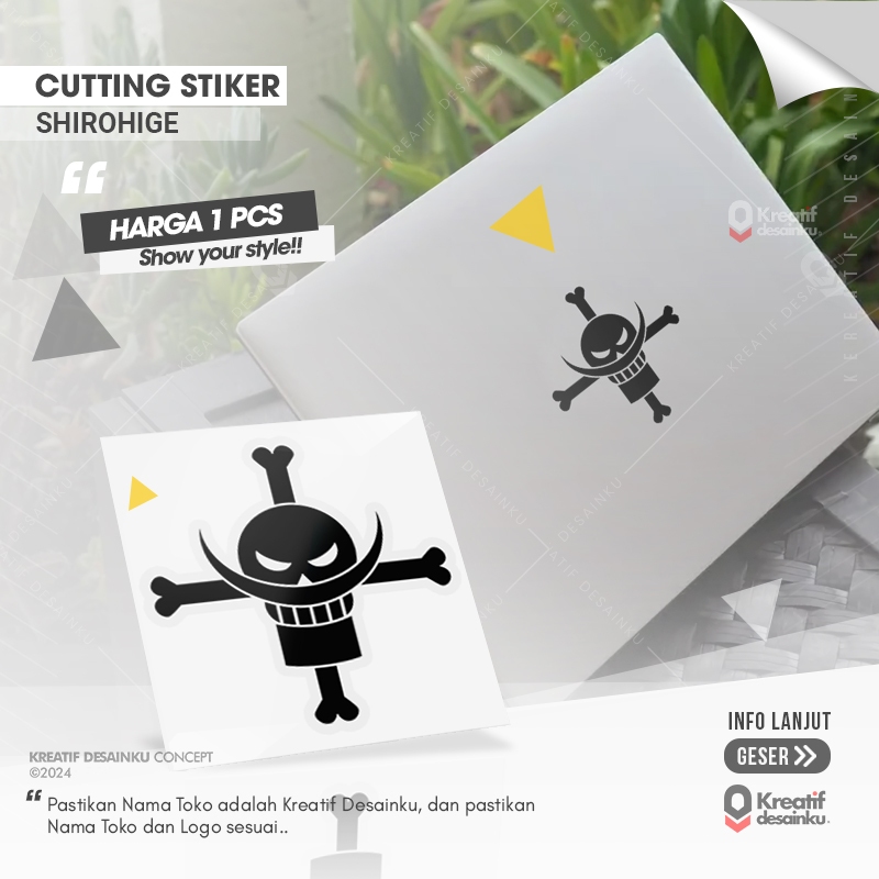 Jual Cutting Stiker Shirohige Variasi Motor Mobil Sticker Veriasi ...