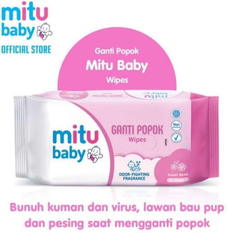 Jual Mitu Tisu Basah Bayi Mitu 50 sheet ( 1 pcs) | Shopee Indonesia