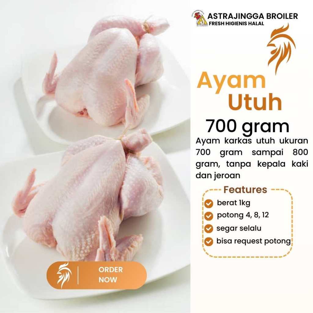 Jual Ayam Karkas Broiler Utuh 0 7 0 8 Kg Shopee Indonesia