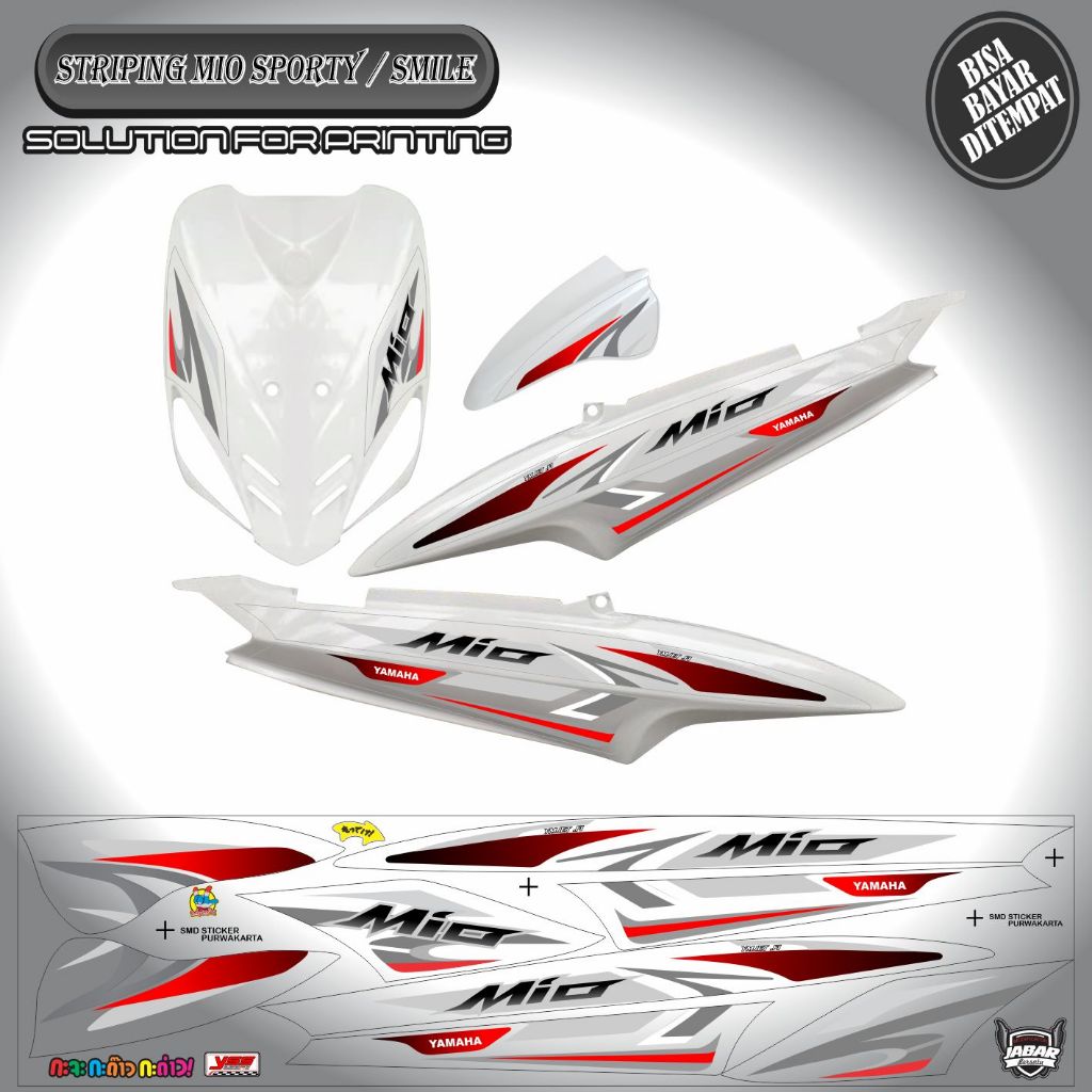 Jual STRIPING VARIASI 7 STICKER MIO SMILE / MIO SPORTY MOTIF BARU KEREN ...