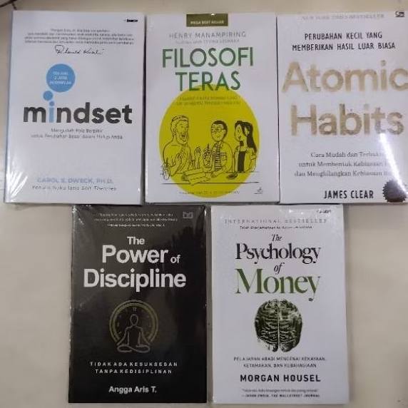 Jual Paket 5 Buku Mindset Filosofi Teras Atomic Habits The Power Of