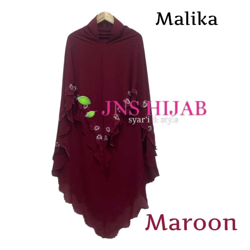Khimar Syari Full Bordir Sekeliling Kerudung Syari Ceruty Babydoll Bordir Hijab Syari Bordir JNS