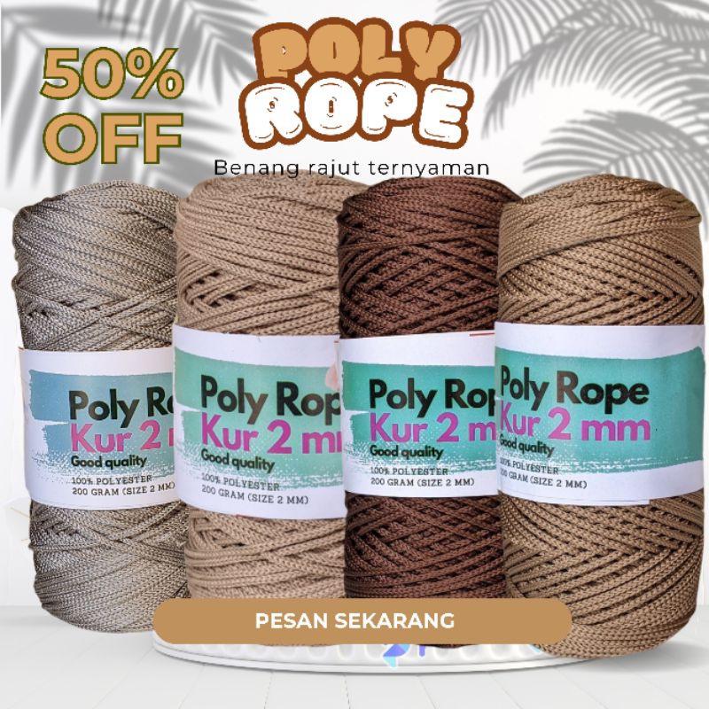 Jual KATALOG 3 BENANGN RAJUT POLY ROPE 2 MM | Shopee Indonesia
