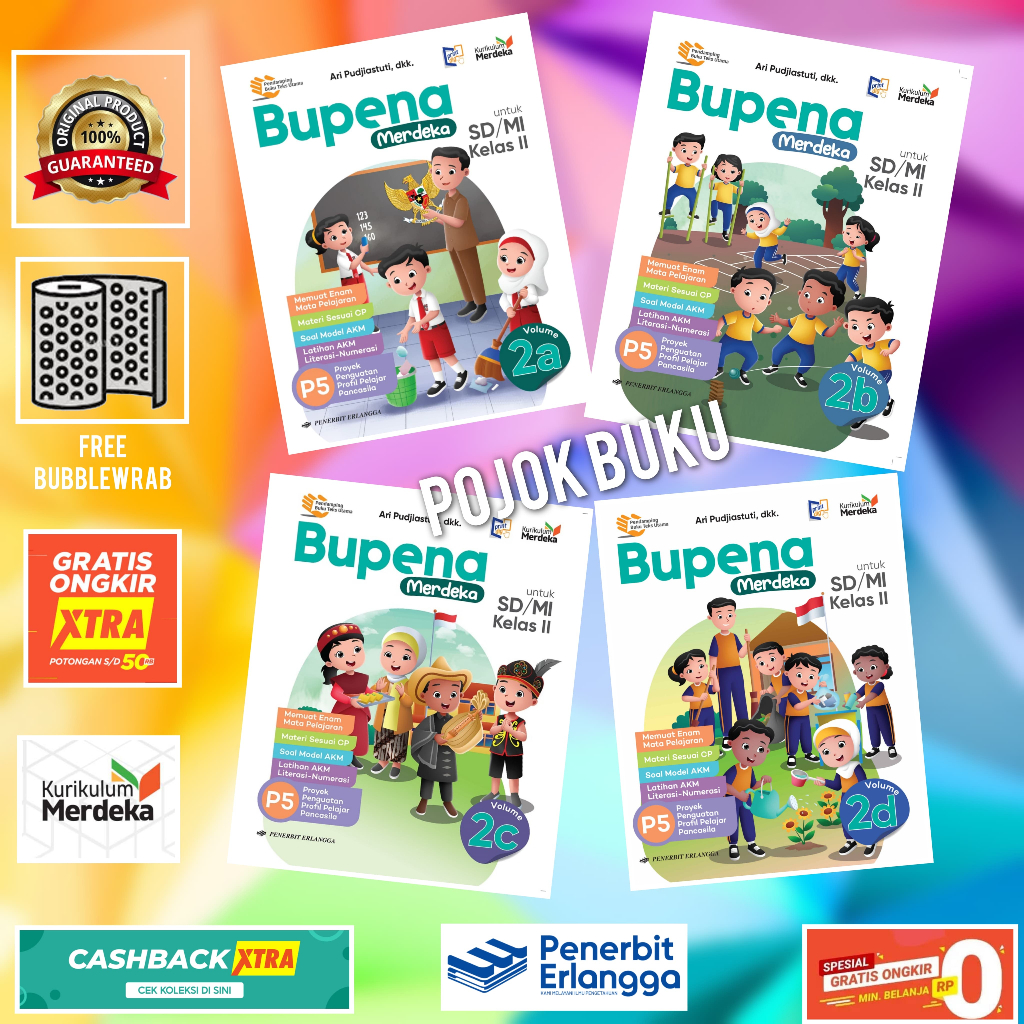 Jual BUKU BUPENA MERDEKA SD Kelas 2A 2B 2C 2D Erlangga | Shopee Indonesia