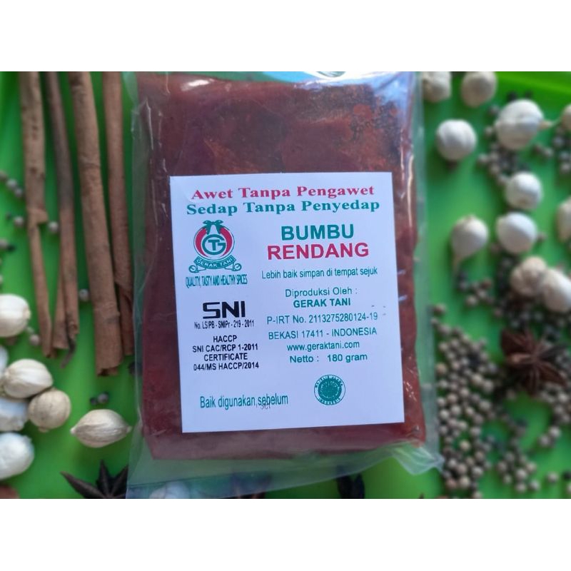Jual Bumbu Rendang Gerak Tani 180 gr | Shopee Indonesia