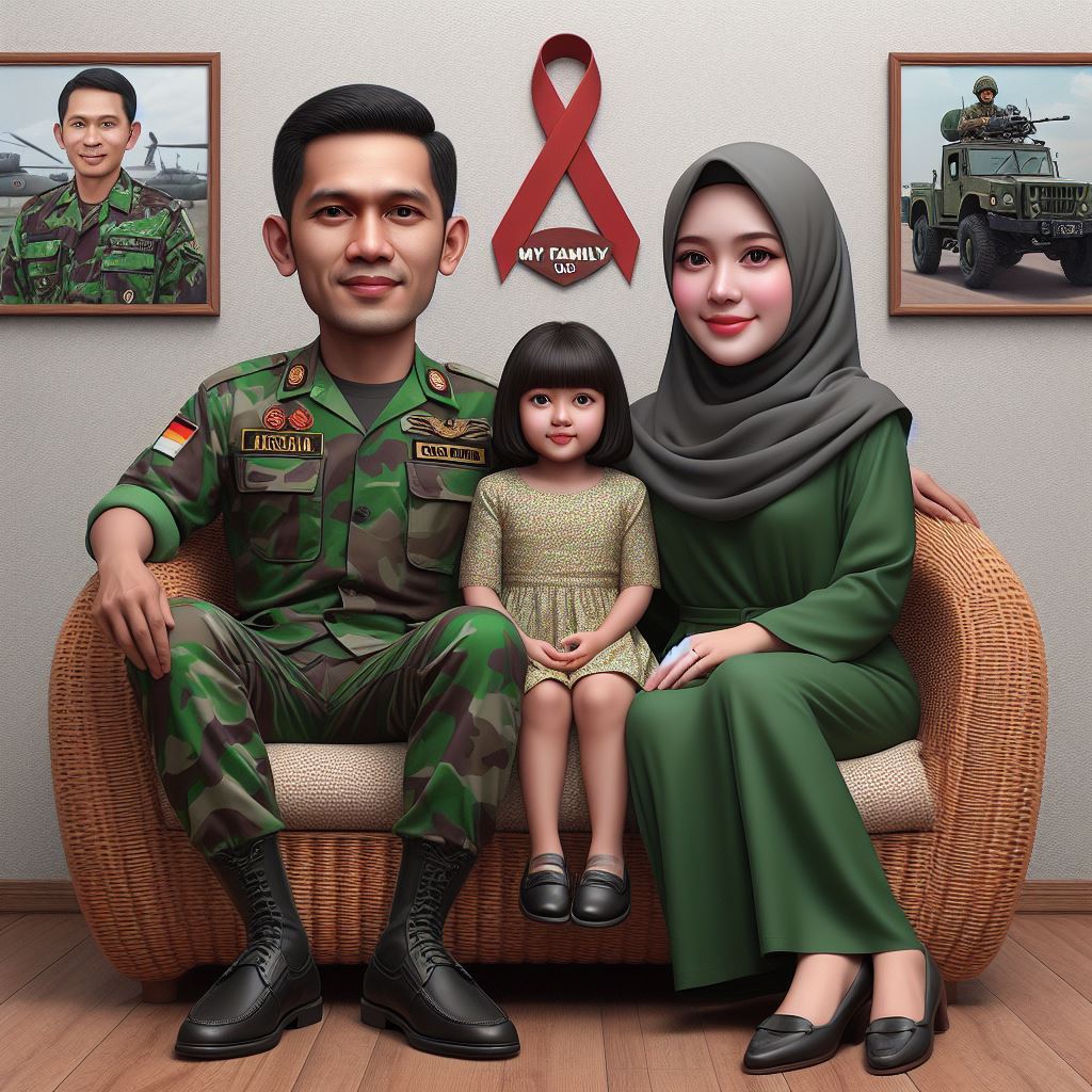 Jual Karikatur Photo Keluarga TNI/ Tentara ( Cocok Untuk Kado/ Souvenir ...