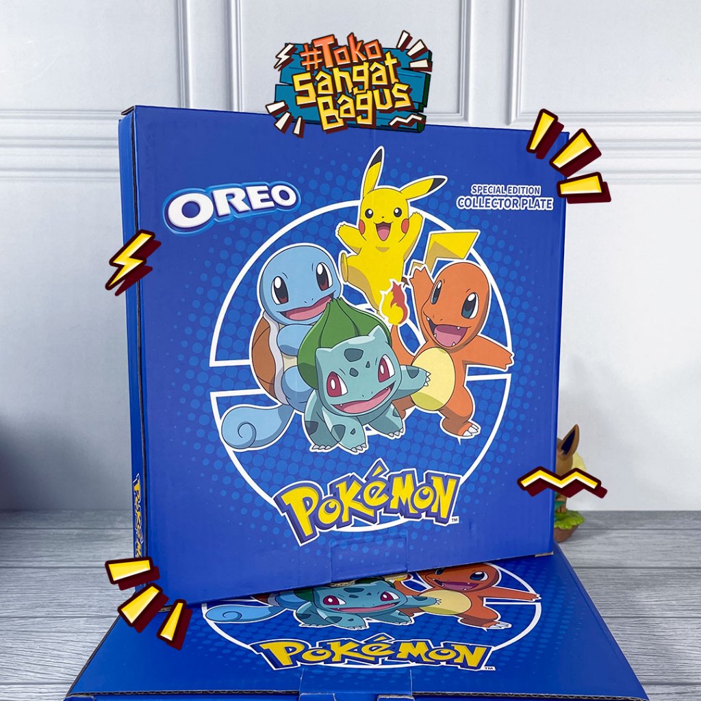 Jual Piring Gelas Oreo Pokemon Limited Edition Pikachu Bulbasaur ...