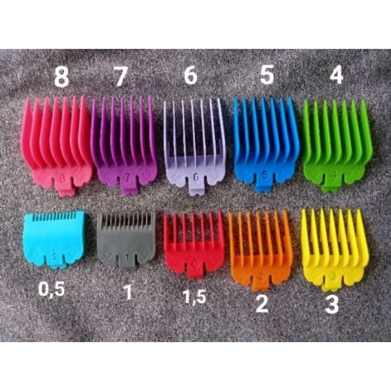 Jual 10 Ukuran Lengkap Hair Cliper Guard Sepatu Mesin Cukur Sisir Tapak ...