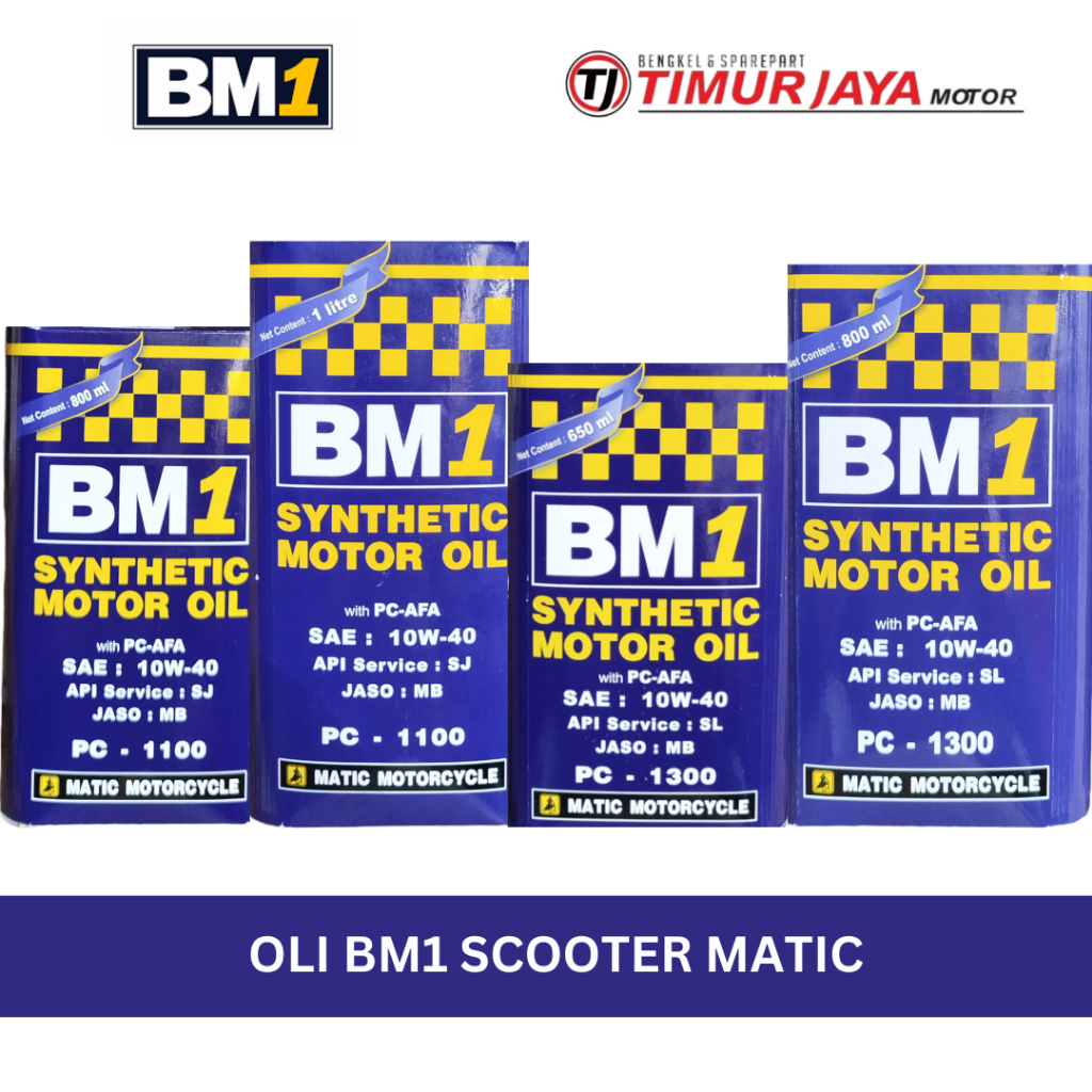 Jual OLI BM1 MATIC PC 1100 1300 1500 10W-30 10W-40 0.65L-1L | Shopee ...