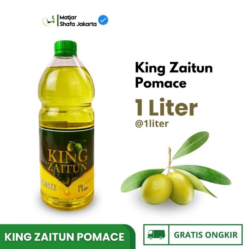 Jual Minyak Zaitun KING Zaitun Pomace 1 Liter 100% Minyak Zaitun - Bisa
