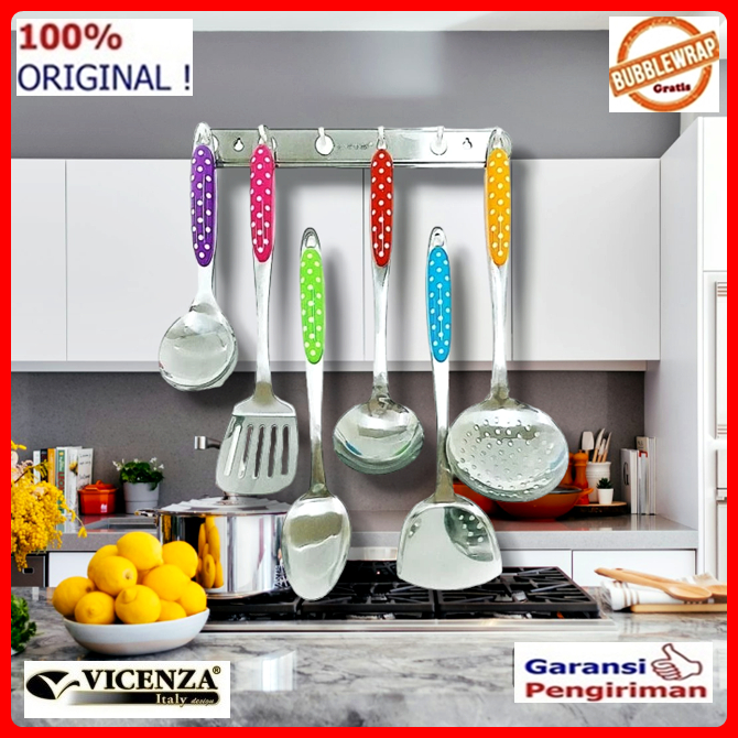 Jual Spatula Sutil Set Kitchen Tool Stainless Emas Plus Gantungan