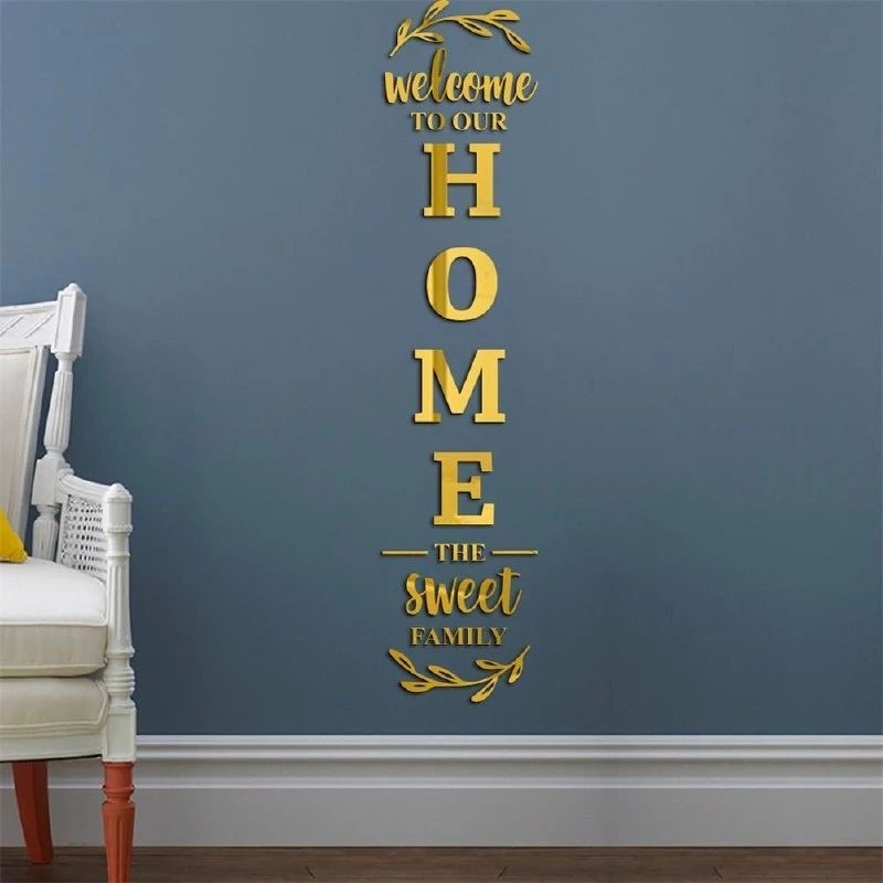 Hiasan Dinding 3D Dekorasi Rumah Dekorasi Tempel Timbul Welcome To Our Home The Sweet Family