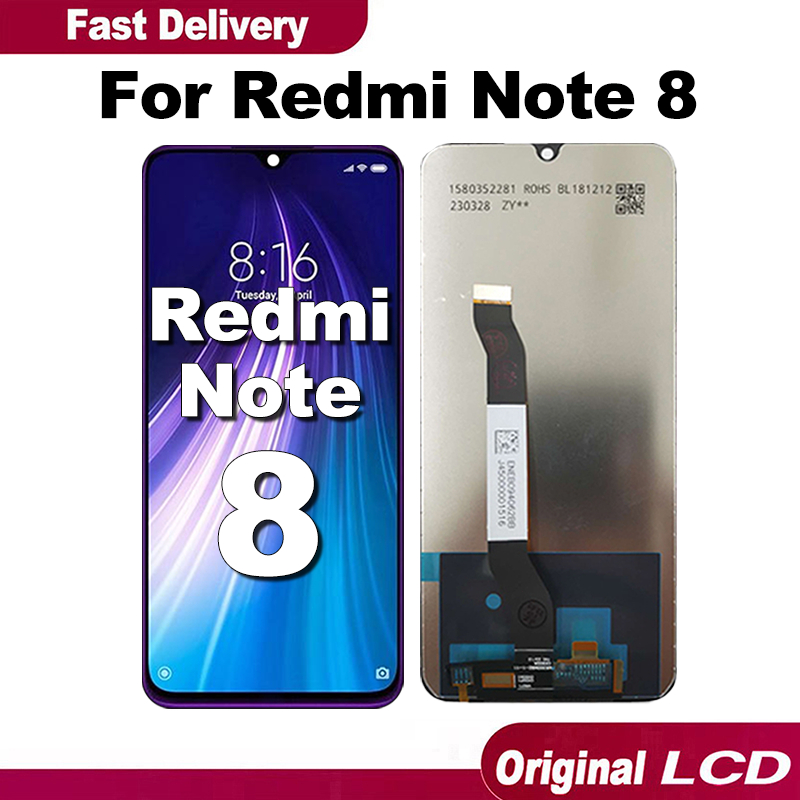 Jual LCD Redmi NOTE 8 Original COD TOUCHSCREEN Fullset Crown Murah Ori ...