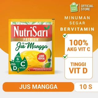NutriSari Premium Jus Mangga 10 Sachet - Minuman Buah Lebih Kental
