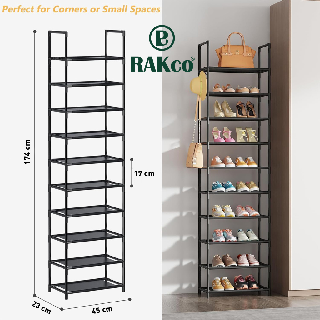 Jual big promo rak sepatu portable 10 susun / tempat sepatu shoes ...