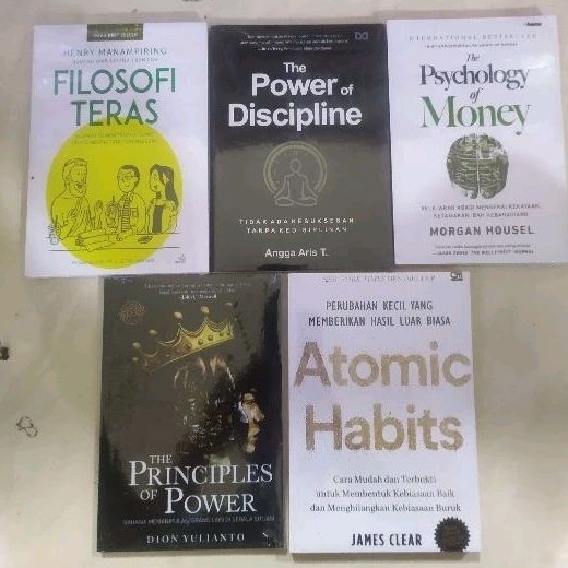 Jual Paket 5 Buku Filosofi Teras The Power Of Discipline The Psychology