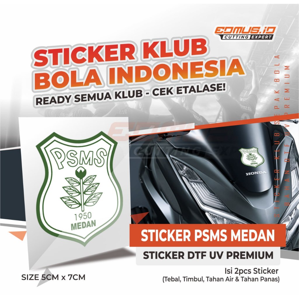 Jual Sticker PSMS - Sticker DTF UV - Seri Klub Sepak Bola Indonesia ...