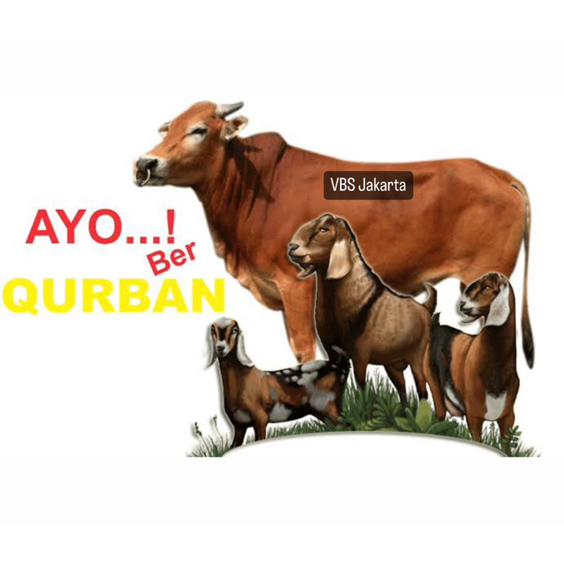Jual STANDING BACKDROP DEKORASI IDUL ADHA QURBAN HEWAN SAPI KAMBING