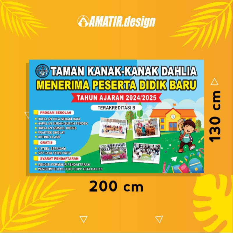 Jual BANNER PPDB TK / PAUD (130x200 cm) | Shopee Indonesia