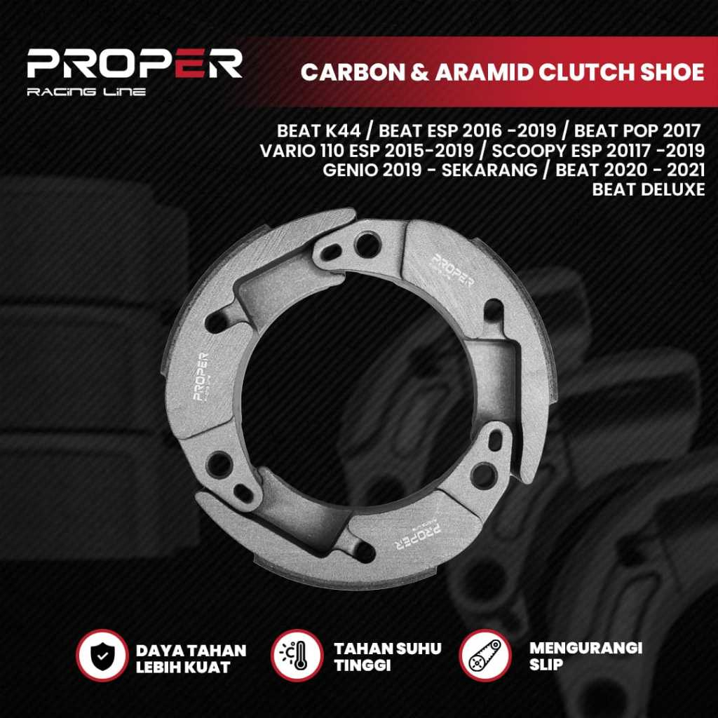 Jual Proper Racing Line Kampas Ganda CVT Carbon Aramid Honda Beat ESP ...
