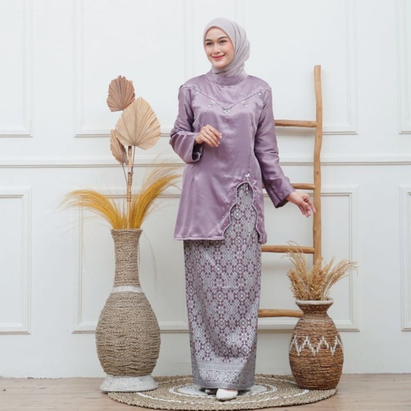 Jual TERMURAH//Set Baju Kurung Melayu Payet/Baju Kurung Belah/Tunik ...